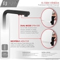 thumbnail image 4 of Stylish 12 ⅝" Ht Single Handle Matte Black Pull Down Kitchen Faucet & Soap Dispenser K130NS01N, 4 of 10