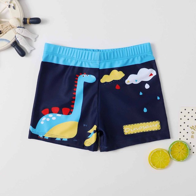 LSLJS Maillot de Bain Garçon Maillot de Bain pour Enfants Short de Bain Imprimé Short de Bain à Angle Plat avec Cordon de Serrage, Short de Bain Garçon