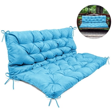 Swing Replacement Cushion, Swing Cushions For Outdoor Furniture, Swing 2-3 Seats Replacement Cushions For Garden Terrace, 59.1 x 19.7 x 19.7 Inches Bench Cushion With Backrest And Tie