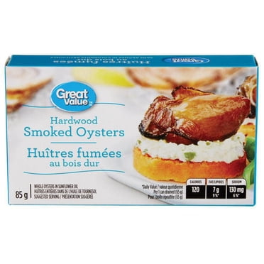 Great Value Hardwood Smoked Oysters in Sunflower Oil