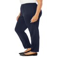thumbnail image 1 of CHOK Women‘s Plus Size Elastic-Waist Soft Knit Pant - 24 W  Navy, 1 of 6