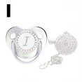 thumbnail image 2 of Baby Pacifier 26 Letter Name Initial Clip Silicone Infant Nipple Bling Newborn Pacifier, 2 of 9
