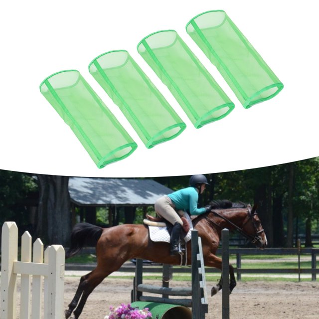 4 Pcs Bottes de Jambe de Cheval en Maille Respirante Bottes de Protection de Jambe de Cheval Protège-Jambes pour le Stress et la Fatigue des Jambes