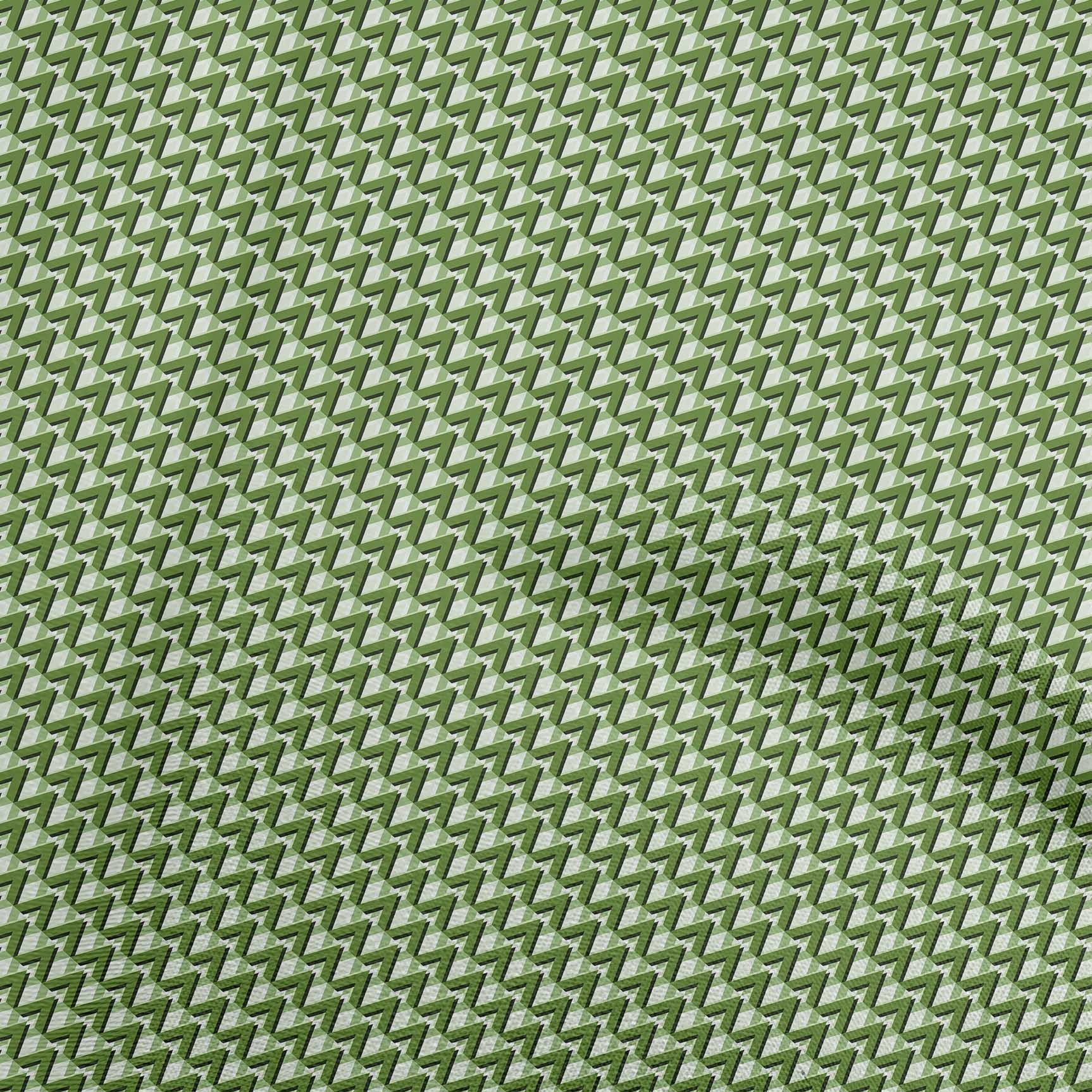 oneOone Rayon Green Fabric Geometric Dress Material Fabric Print Fabric By The Yard 56 Inch Wide