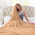 thumbnail image 1 of EGNMCR Summer Cooler Blanket Bed Blanket Thermal Blanket Lightweight Bed Breathable Soft Comfortable Blankets For Sleeping Washable Blanket For All Season Polyester Bedding Suits, 1 of 7