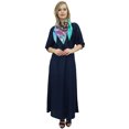 thumbnail image 4 of Bimba Robe Maxi pour Femme avec Foulard à Pampilles Boho Bleu Marine Robes d'Été-8, 4 of 9