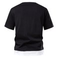thumbnail image 4 of Styesk T Shirts for Man Double Fashion Fake Two Short Sleeve T-shirt Large Size Fallow Base Shirt, 4 of 4