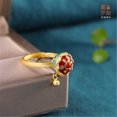 thumbnail image 3 of TopLLC Rings Thai Couple Male And Female Six-character Mantra Transfer Agate A ring, 3 of 4