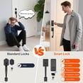 thumbnail image 3 of BLACK+DECKER Serrure Intelligente avec Clavier, Concentrateur de Passerelle et Poignée de Porte d'Entrée – Accès à Distance Wi-Fi, Verrouillage Automatique, Contrôle par Application, Fini Argent, 3 of 9