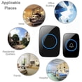 thumbnail image 5 of CUITING ZOUYUE Wireless Doorbell for Home Battery Operated 1000Feet Operating Adjustable Volume Easy-to-Use Waterproof Doorbell with LED Flash 1 Push Button & 1 Receiver Black, 5 of 5