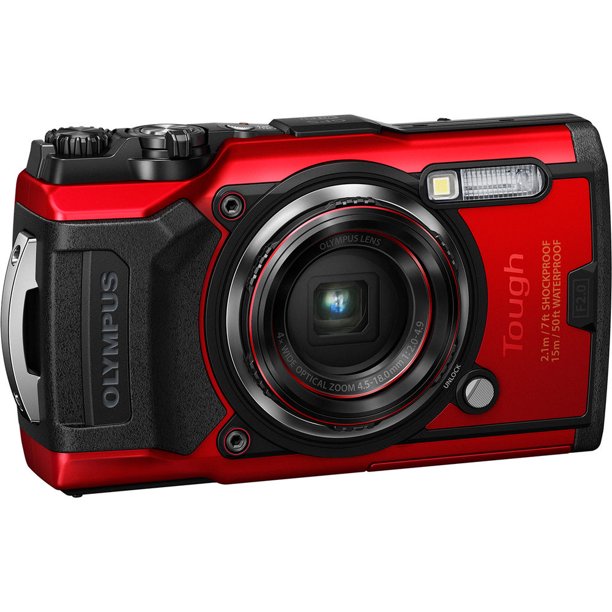 Olympus Tough TG-6 Waterproof Camera (Red) New - Wi-Fi with Extra