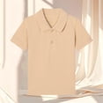 thumbnail image 2 of Annhoo Polos d'Été pour Filles à Manches Courtes, Col Rabattu, Boutons, Coton, Tennis, Uni, Décontracté, Tunique Basique, 2 à 15 Ans, 2 of 3