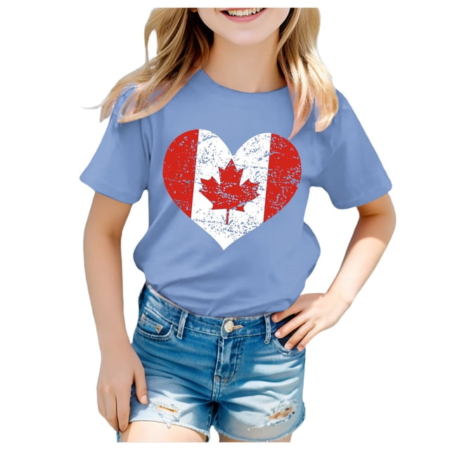 TZEWGL T-Shirts pour Nouveau-Né Été Manches Courtes Col Rond Imprimé Graphique Basique pour Tout-Petits Taille 3-4T