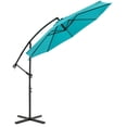 thumbnail image 1 of Costway 10 FT Patio Offset Umbrella with Easy Tilt Adjustment Crossed Base Vented Top Turquoise, 1 of 10