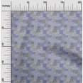 thumbnail image 2 of oneOone Velvet Medium Blue Fabric Mix Ikat Craft Projects Decor Fabric Printed By The Yard 58 Inch Wide, 2 of 4