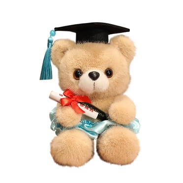 yulier Graduation Bear Graduation Gifts Soft Stuffed Animal Doll Plush Toys Cute Graduation Bear with Graduation Cap, 7 inch