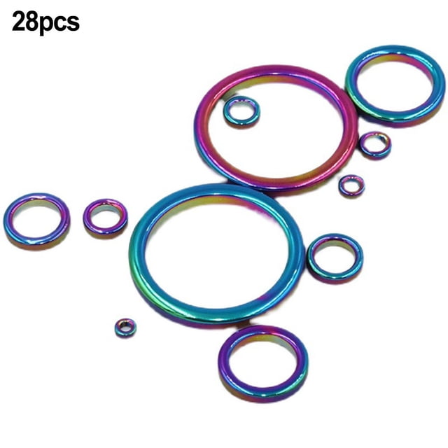 Kit de Réparation de Canne à Pêche 28 Pcs Anneau Canne Kit de Remplacement Anneau de Guidage Céramique Coloré