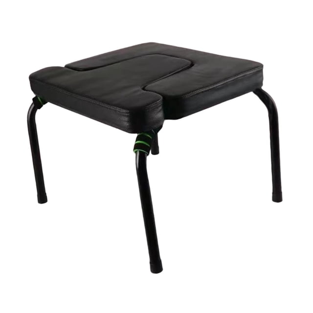 jinwen Yoga Headstand Bench Inversion Chair PU Pads Strong Steel Frame Core Strength Building Headstand Yoga Headstand Stool Black NO Mat