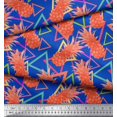 thumbnail image 2 of Soimoi Moss Georgette Fabric Triangle & Pine Fruits Decor Fabric Printed Yard 42 Inch Wide, 2 of 5