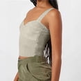 thumbnail image 4 of Timegard Going out Tank Top for Women Ruched V Neck Slim Comfy Knit Tee Sleeveless Top Solid Color, 4 of 5