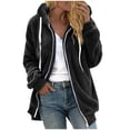 thumbnail image 1 of Birdeem Mode Chandail à Fermeture Éclair à Col en V pour Femmes, Manches Longues, à Capuche, Blouse, Chandail, 1 of 1