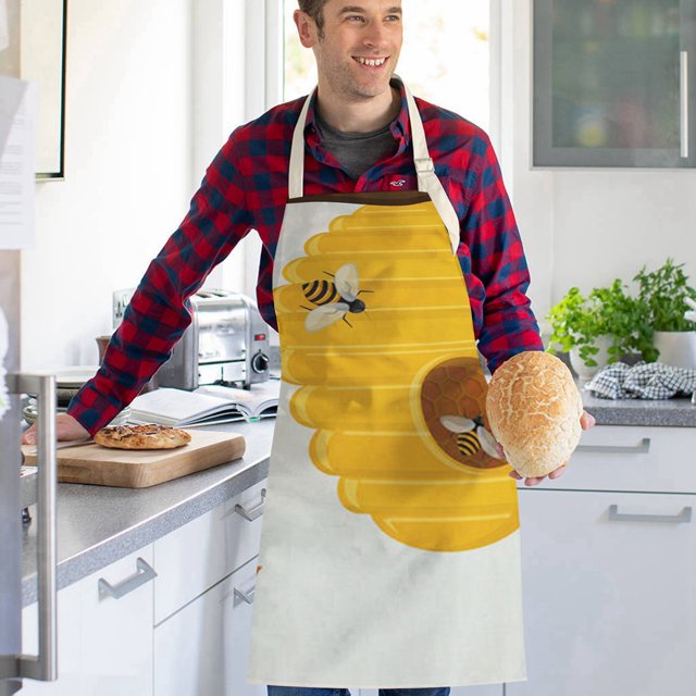 WIFKLSIIPG Festival Printed Linen Sleeveless Apron Kitchen Oil and Stain Sleeveless Cover Kitchen Apron