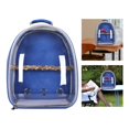 thumbnail image 4 of Bird Carrier Cage Shoulder Bag Pet Parrot Travel Clear Clear Pet Backpack Dark blue, 4 of 7