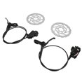 thumbnail image 1 of Mountain Bike Hydraulic Disc Brake Set, Aluminum Alloy 2 Piston Hydraulic Disc Brake 1Pair with Disc for Outdoor Riding, 1 of 7
