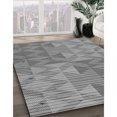 thumbnail image 3 of Ahgly Tapis d'Intérieur Lavable en Machine Carré Gris Cendré Transitionnel, 5 Pieds Carré, 3 of 7