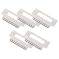 thumbnail image 3 of Door Striker Plate Silver for Builders on Doors Installation 5Pcs 3.9X1.8X0.04In, 3 of 8