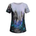 thumbnail image 4 of EGNMCR T-Shirts pour Femmes Mode Féminine Décontractée Blouse Ample Imprimée Col Rond T-Shirt Chemises Blouse T-Shirt Imprimé, 4 of 5