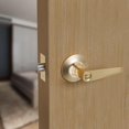 thumbnail image 3 of of Lever Keyed Entry Door Lever Handle Lock Universal Door Knob Hardware Nickel Brushed Color (MRCA), 3 of 5