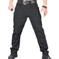 thumbnail image 1 of Wangscanis Men Cargo Pants, Zipper Button Closure Solid/Snakeskin Print Casual Pants Trousers with Pockets, 1 of 1