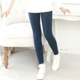 thumbnail image 3 of Girls Solid Stretchy Faux Leather Leggings - Polyester-Spandex, Dance/Running Tights - 2-12 Years, Machine Wash, 3 of 3