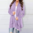 thumbnail image 2 of Knee Length Cardigan Split Front Sweater Cardigan Tops for Women Womens Long Sweaters Open Front Shawl Neck Cardigan Women Womens Sweaters Fall Cardigan Come Mono Cardigan Knit Long Sweater Fall, 2 of 4