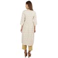 thumbnail image 4 of Moomaya Kurti Ligne A en Rayonne à Manches 3/4 Tunique Imprimée en Rayonne Robe Kurta Ethnique pour Femmes, 4 of 7