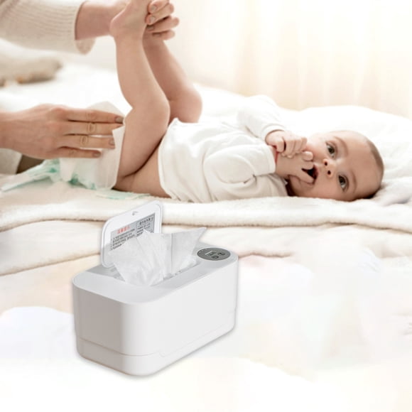 Wipes Warmer and Dispenser | Intelligent Temperature Control | Surround Uniform Heating | Large Capacity Holds 150 Wipes | Silent Operation | Portable Moisture-Seal Design | 9.5x20x12cm | ABS