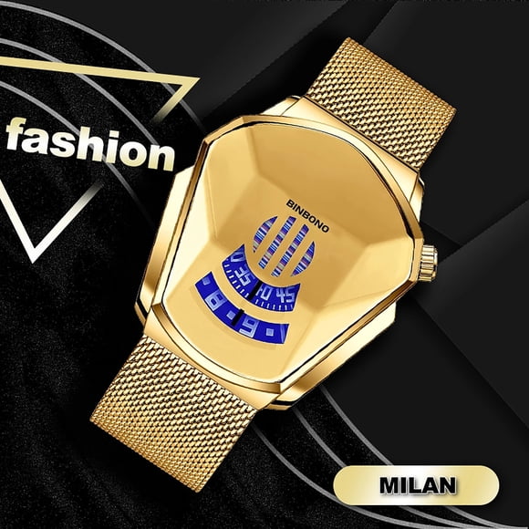 RKSTN Mens Watches New Hot Diamond Style Quartz Watch Fashion Steel Wo Mens Watches