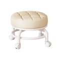 thumbnail image 2 of Lipstore 360 degree Rotating Low Roller Seat Stool Pulley Low Stool for Living Room Kitchen Beige, 2 of 8