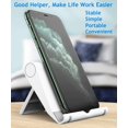 thumbnail image 4 of Cell Phone Stand for Desk, Foldable Cell Phone Holder Mobile Stand Phone Dock, Multi-Angle Universal Adjustable (White), 4 of 5