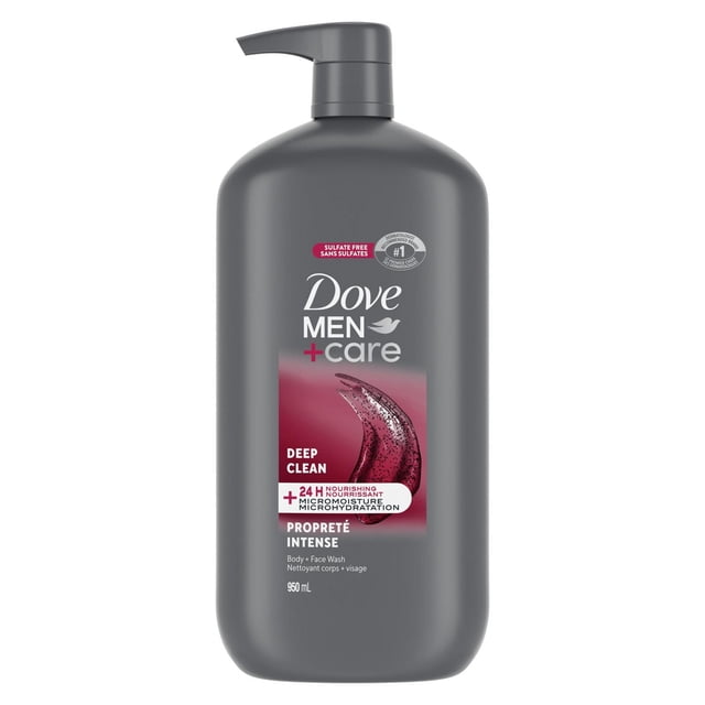 Dove Men+Care Body + Face Wash Deep Clean 24H Nourishing, 950 ml