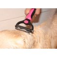thumbnail image 4 of Pet Grooming Brush - Double Sided Shedding and Dematting Undercoat Rake Comb for Dogs and Cats,Extra Wide, 4 of 7