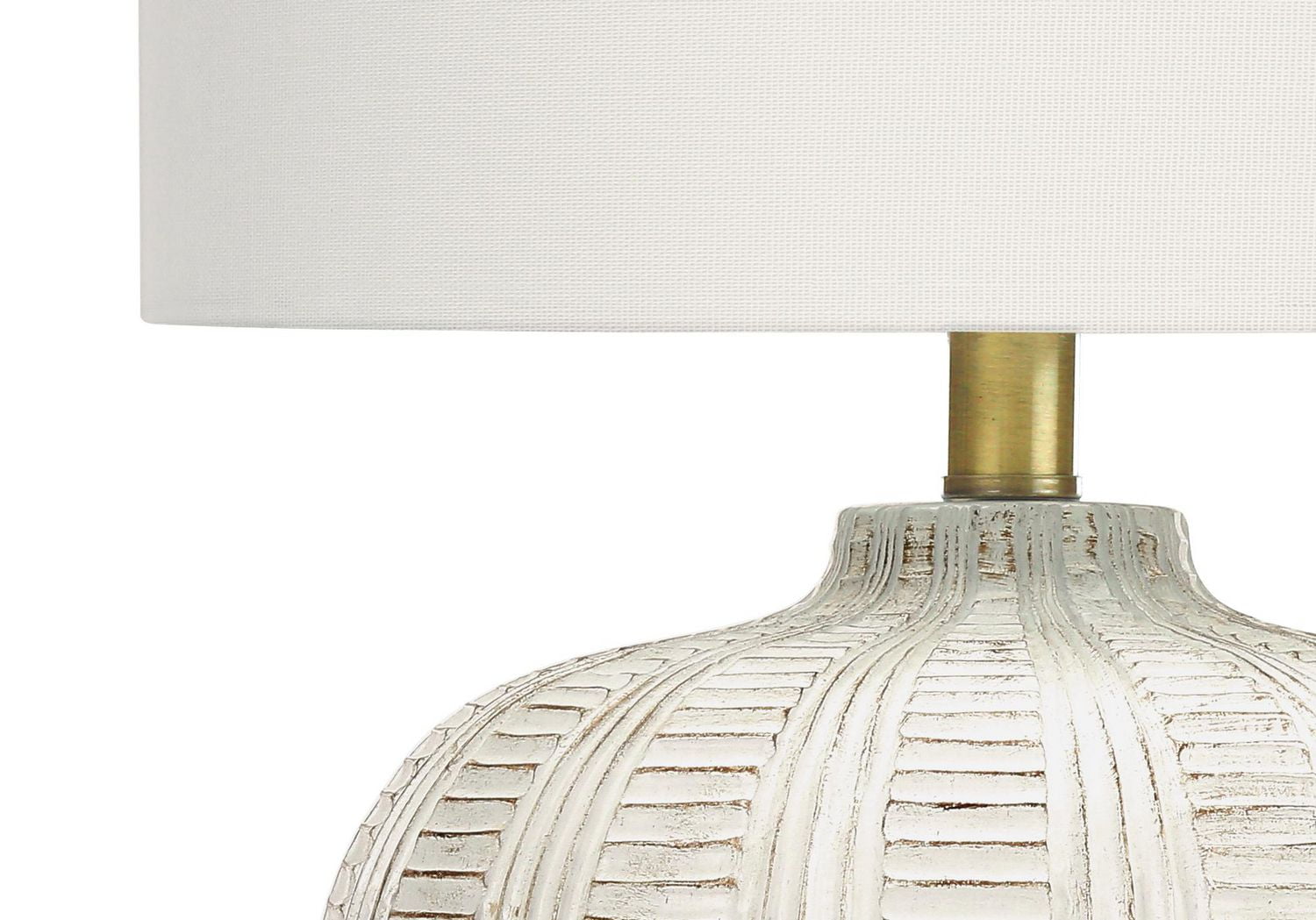 Monarch Specialties Luminaire, 21"h, Lampe De Table, Teinte Ivoire / Crème, Résine Crémeuse, Transitionnel