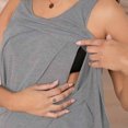 thumbnail image 3 of LSLJS Débardeur de Maternité pour Femme, Col Rond Basique Sans Manches, T-Shirt de Grossesse, Gilet Grande Taille, Débardeurs de Maternité ( Gris, P ), 3 of 4