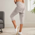 thumbnail image 2 of Versatile Quarter Length Ruched Skirt Pant for Women Daily Casual Wear Yoga Practice Comfortable Stretch Fabric Easy Care Machine Washable Spring Summer, 2 of 7