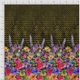 thumbnail image 2 of oneOone Cotton Poplin Fabric Chevron|Leaves & Floral Panel Print Fabric BTY 56 Inch Wide, 2 of 3