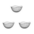 thumbnail image 1 of kurtrusly Sturdy And Durable Metal Fruit Baskets Large Capacity Open Wire Exquisite Appearance Wide black Straight large 3Set, 1 of 6