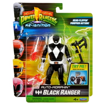 Mighty Morphin Power Rangers: Re-Ignition - Auto-Morphin Black Ranger Action Figure by Playmates Toys