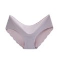 thumbnail image 3 of Women Underwear Brief Non-Trace Ice Silk Breathable Midwaist Solid Color 5PC, 3 of 4
