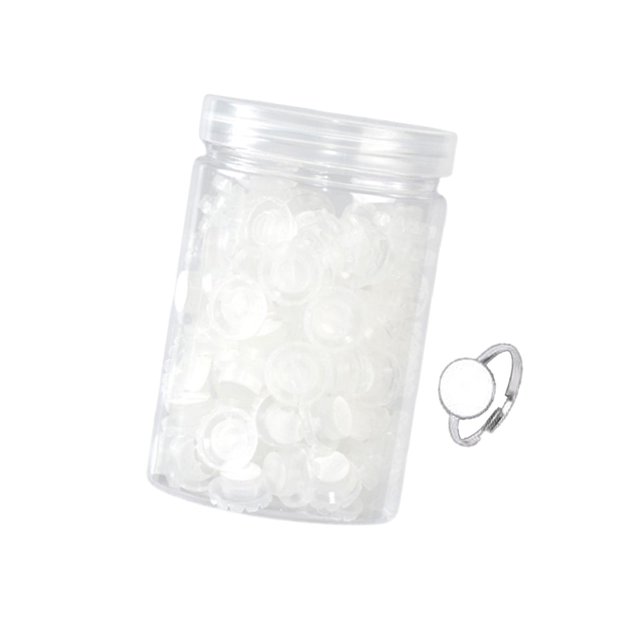 Zentra Eyelash glue cup, eyelash glue ring holder, creative and practical - ideal for Flower Clear